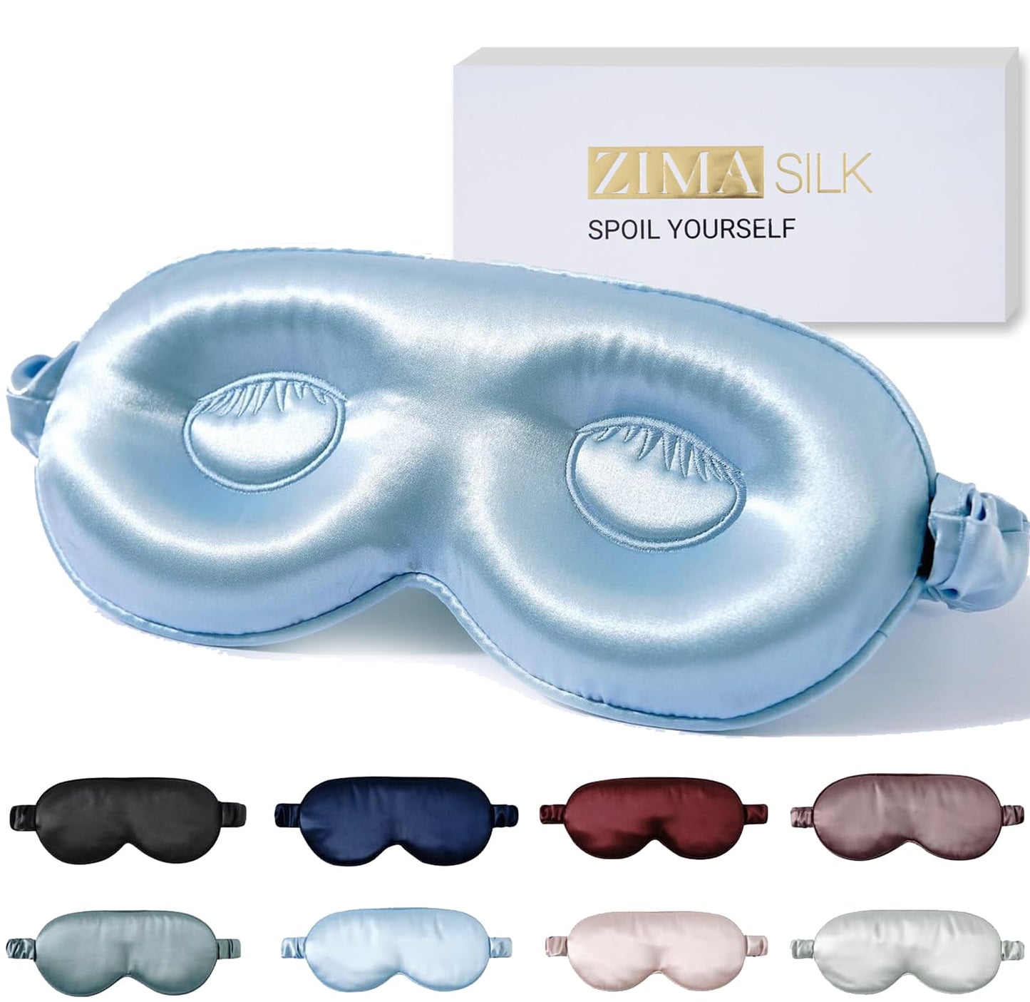 Mulberry Silk Sleep Mask with 3D Contoured Cups·