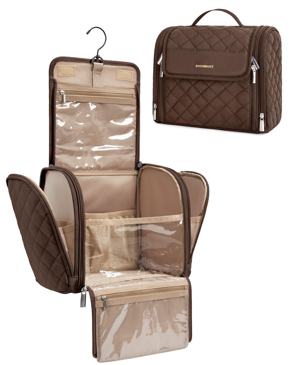 Hanging Travel Toiletry Bag with Water-Resistant Design