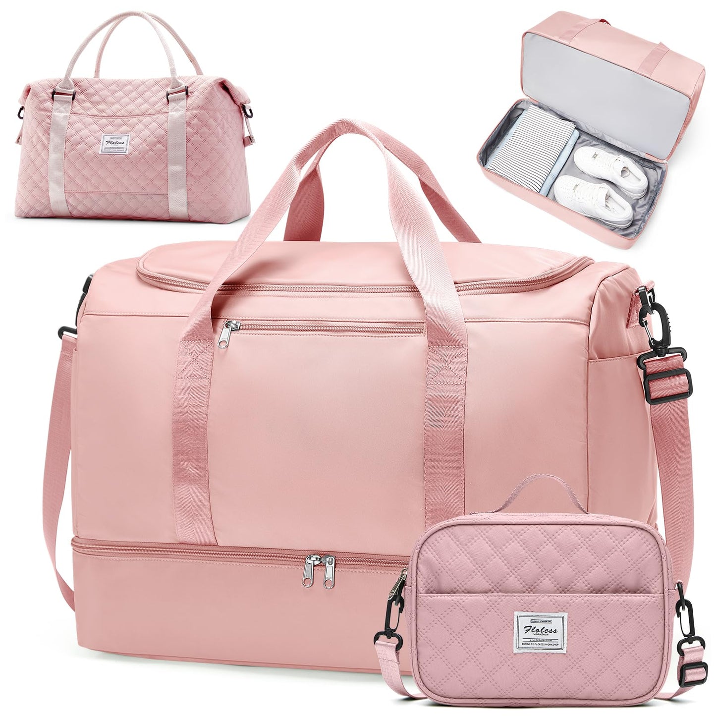 Large Weekender Bag with Shoe Compartment
