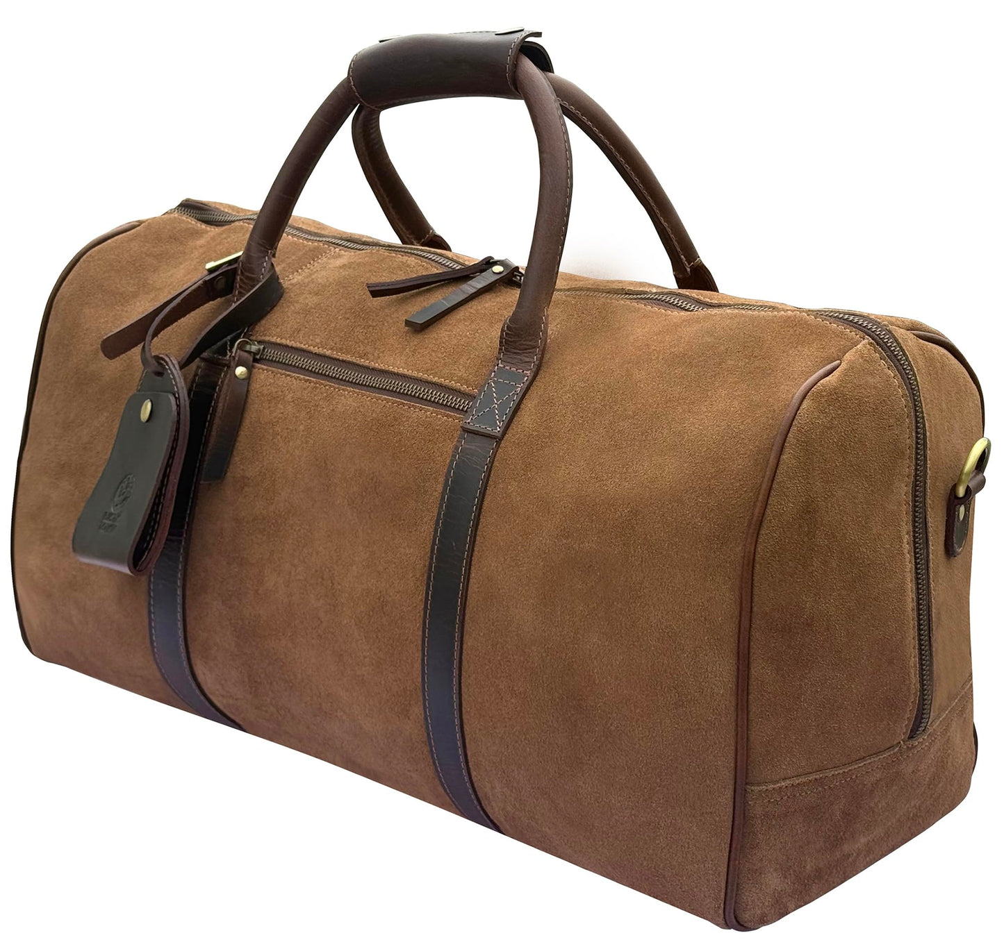 Leather Travel Duffle Bag for Underseat Carry-On