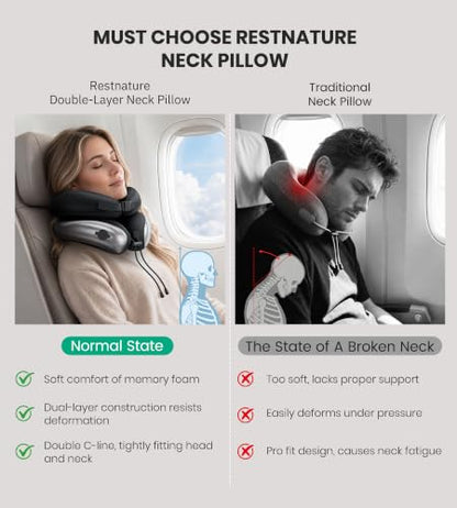 Adjustable Travel Neck Pillow with 360° Support