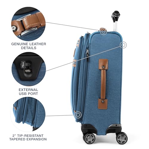Softside Checked Luggage with 8-Wheel Spinner