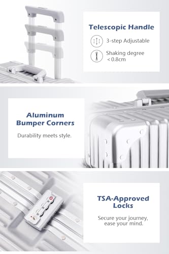 Zipperless Hardshell Suitcase with Aluminum Frame