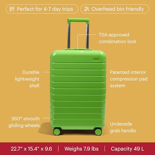 Carry-On Luggage with Smooth Spinner Wheels