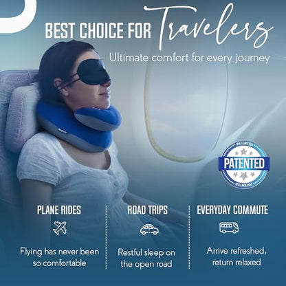 Travel Neck Pillow with Supportive Wrap Design