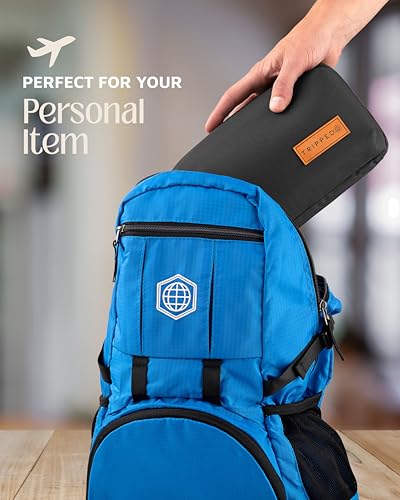 Tech Organizer Pouch with Leather Accents