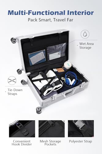 Zipperless Hardshell Suitcase with Aluminum Frame