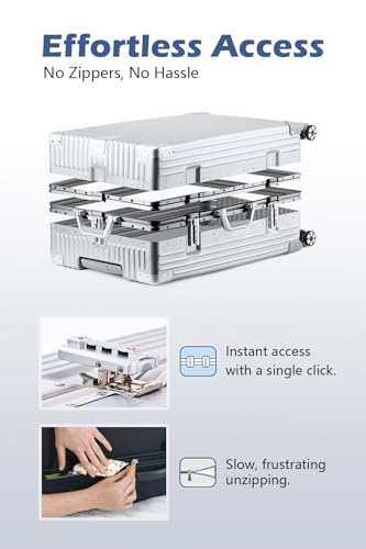 Zipperless Hardshell Suitcase with Aluminum Frame