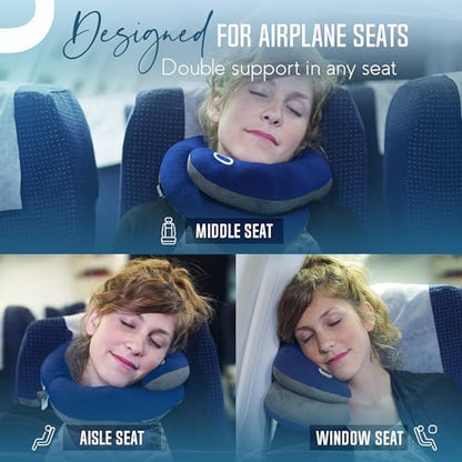 Travel Neck Pillow with Supportive Wrap Design