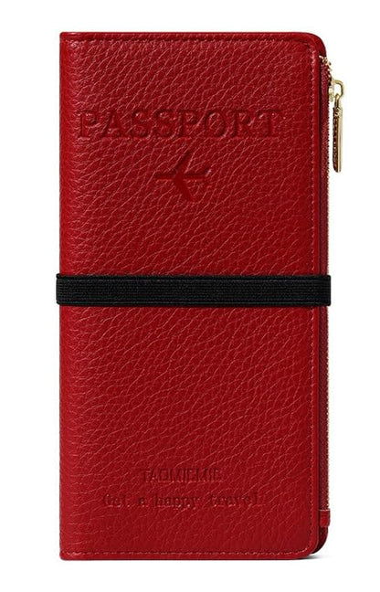 Leather RFID Passport Wallet with Travel Organizer