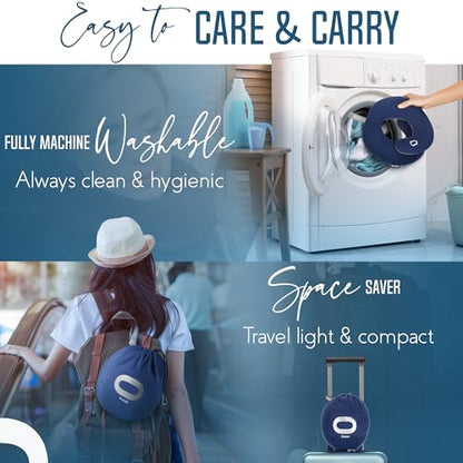 Travel Neck Pillow with Supportive Wrap Design