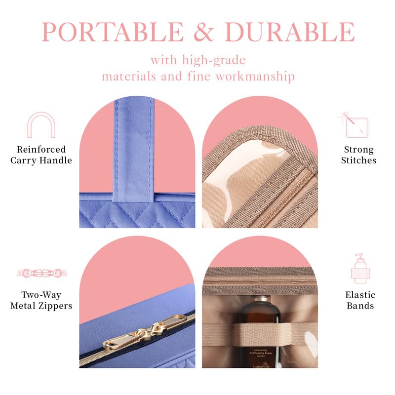 Hanging Travel Toiletry Bag with Spacious Organizer