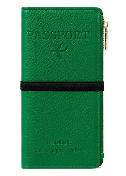 Leather RFID Passport Wallet with Travel Organizer