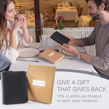 Double Passport Wallet with Travel Document Storage