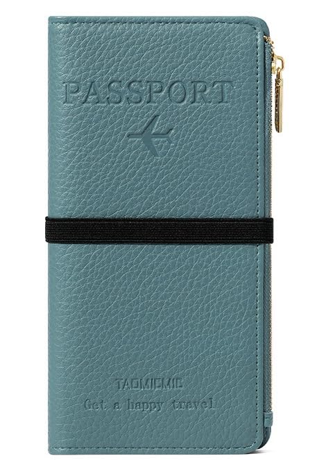 Leather RFID Passport Wallet with Travel Organizer