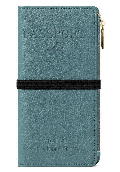 Leather RFID Passport Wallet with Travel Organizer