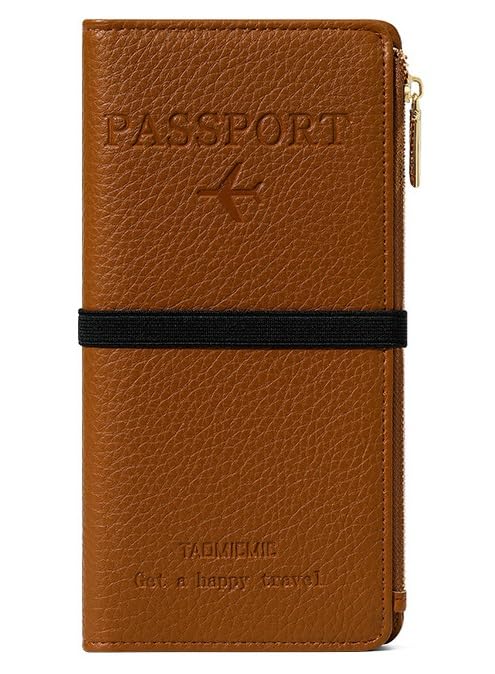 Leather RFID Passport Wallet with Travel Organizer