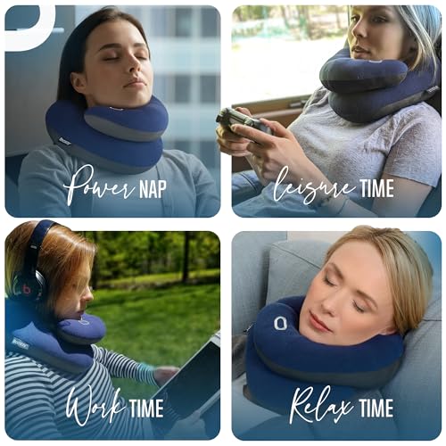 Travel Neck Pillow with Supportive Wrap Design