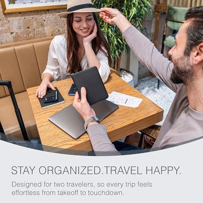 Double Passport Wallet with Travel Document Storage
