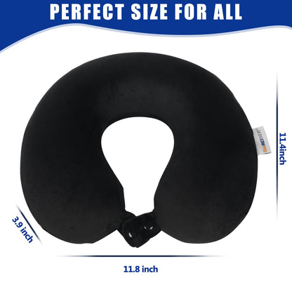 Memory Foam Travel Neck Pillow with Adjustable Support