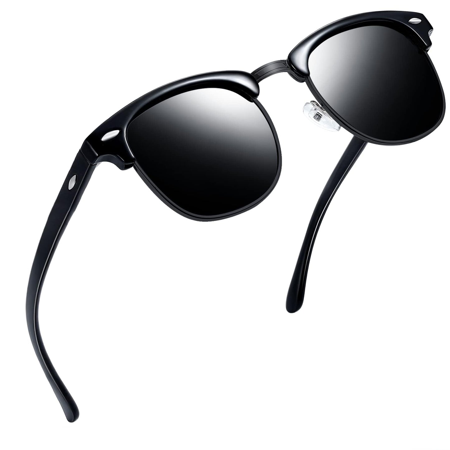Browline Sunglasses with Vintage Half Frame Design