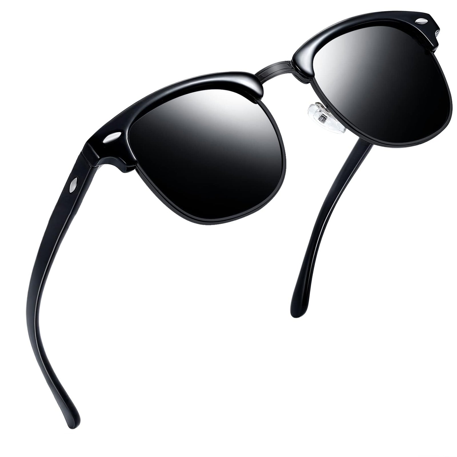 Browline Sunglasses with Vintage Half Frame Design