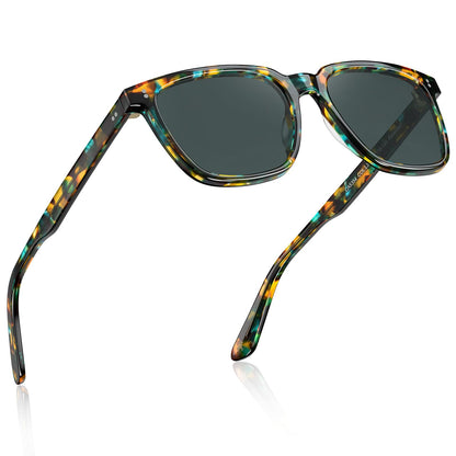 Men's Polarized Square Sunglasses with Acetate Frame