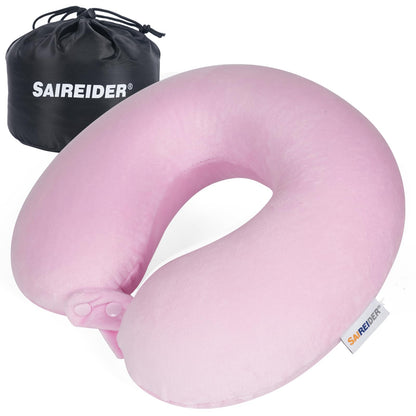 Memory Foam Travel Neck Pillow with Adjustable Support