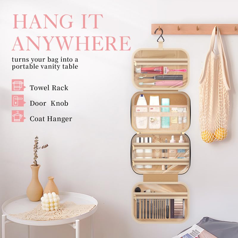 Hanging Travel Toiletry Bag with Spacious Organizer