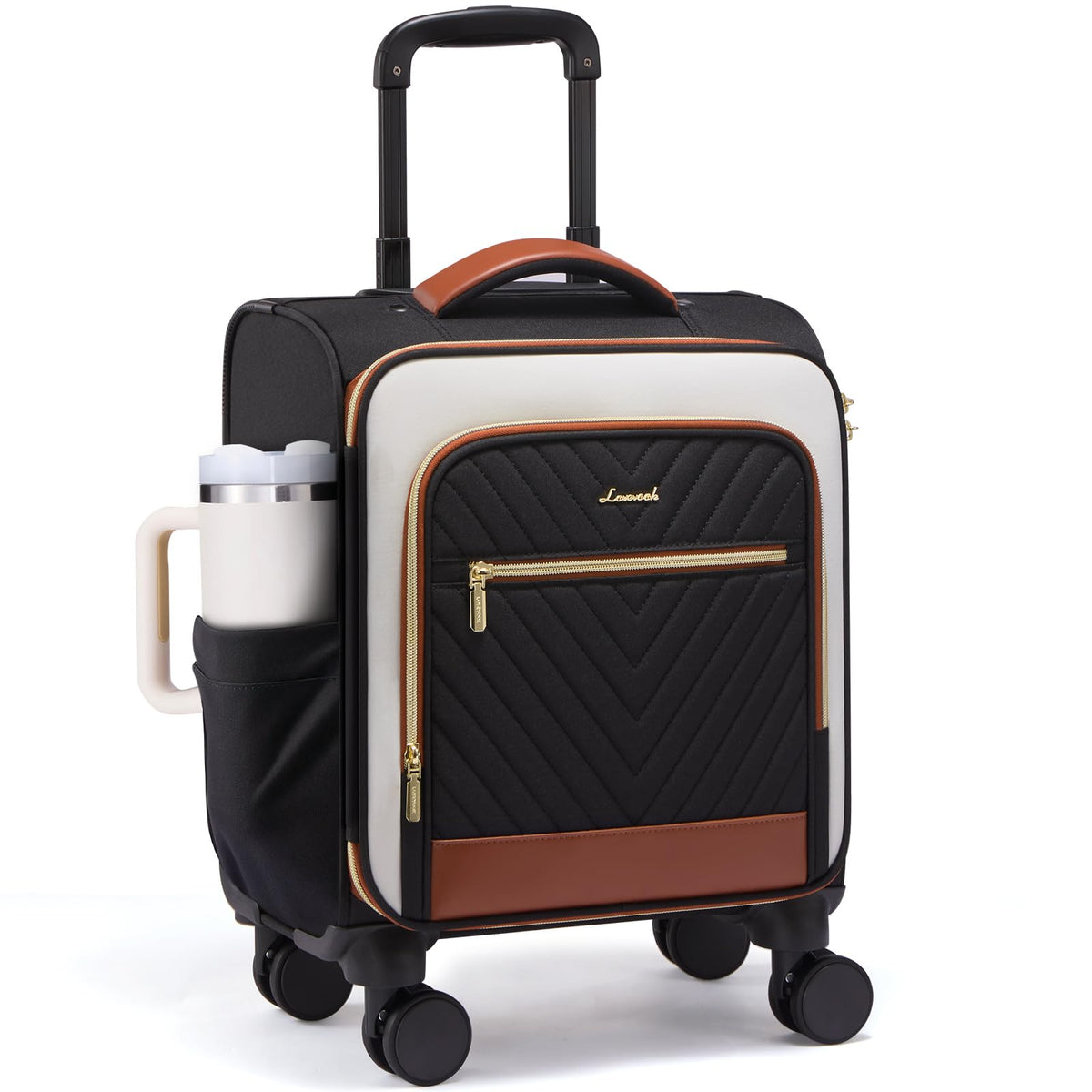 Softside Carry-On Luggage with TSA Lock and Wheels