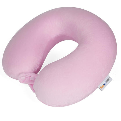 Memory Foam Travel Neck Pillow with Adjustable Support
