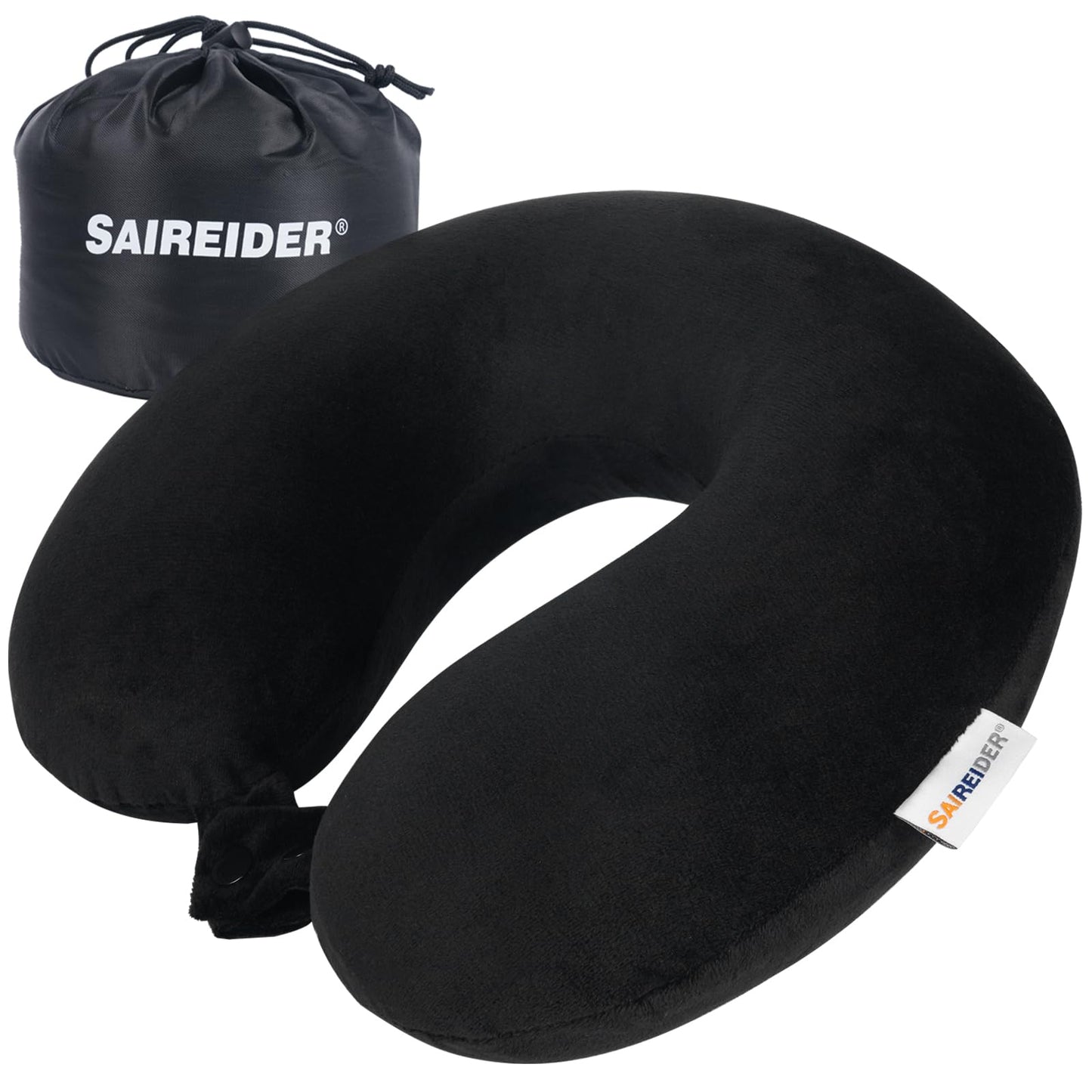 Memory Foam Travel Neck Pillow with Adjustable Support