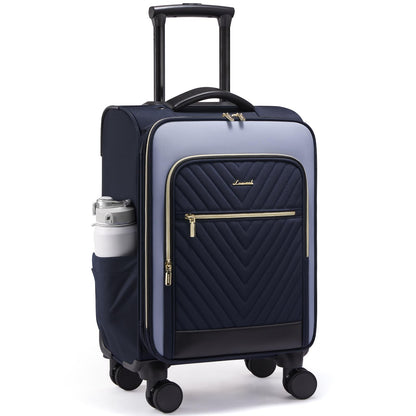 Softside Carry-On Luggage with TSA Lock and Wheels