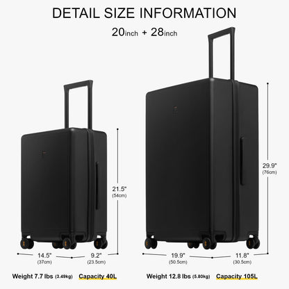 Hardside Spinner Luggage with Luminous Shell Design