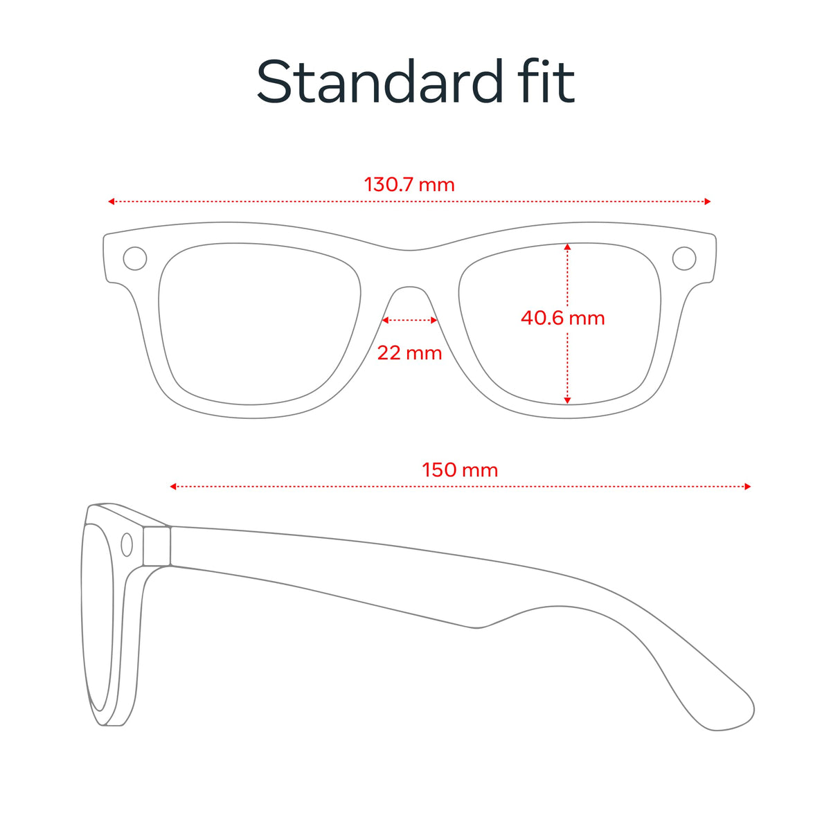 Wayfarer Smart Glasses with Classic Frame Design