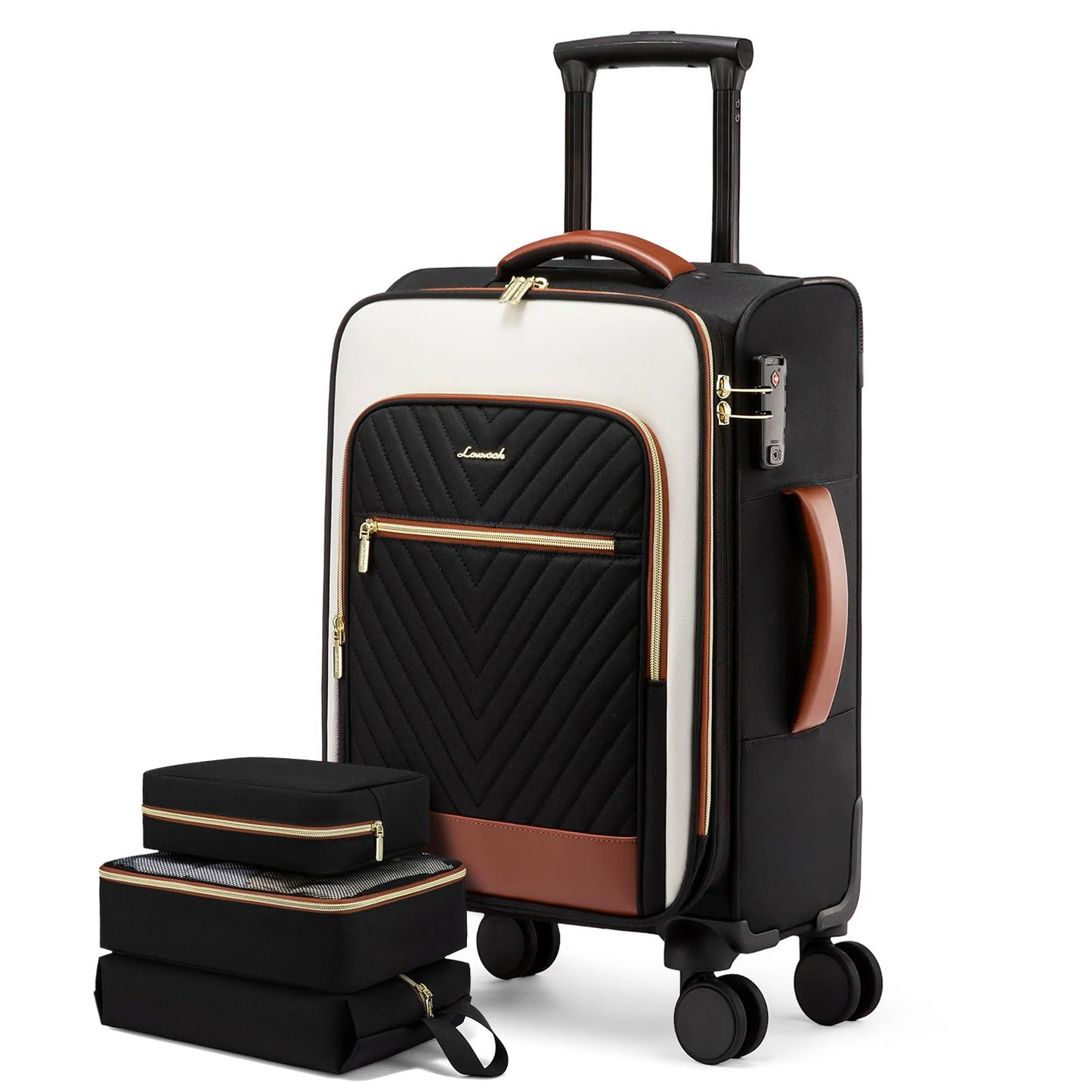 Softside Carry-On Luggage with TSA Lock and Wheels