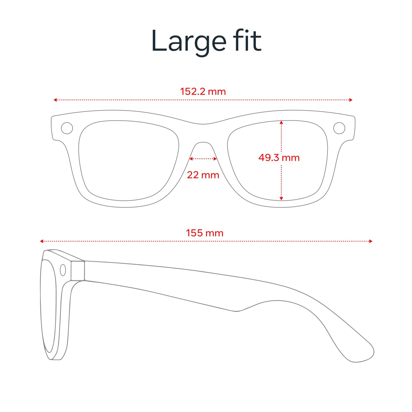 Wayfarer Smart Glasses with Classic Frame Design