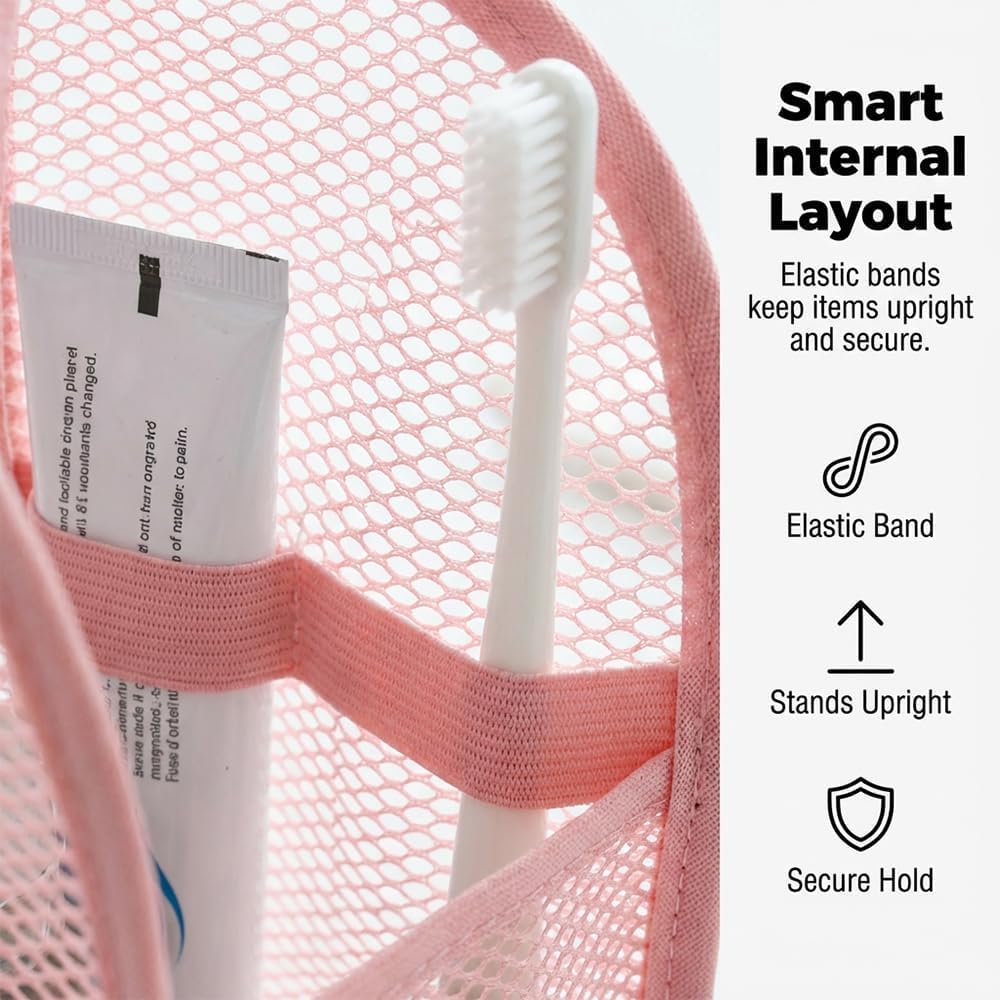 Lightweight Travel Toiletry Bag with Standing Design