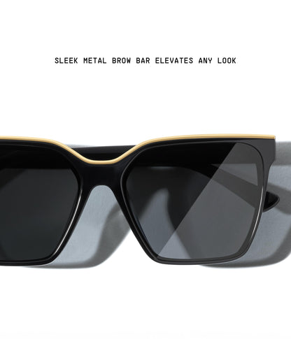 Women's Square Sunglasses with Modern Bold Frame