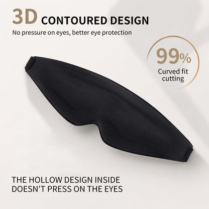 3D Contoured Sleep Mask with Memory Foam