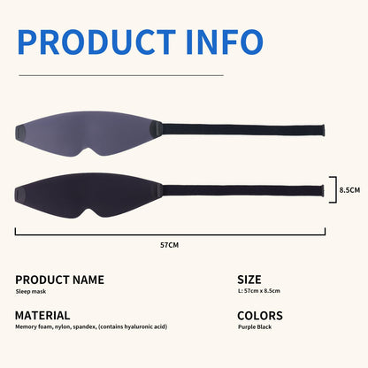3D Contoured Sleep Mask with Memory Foam