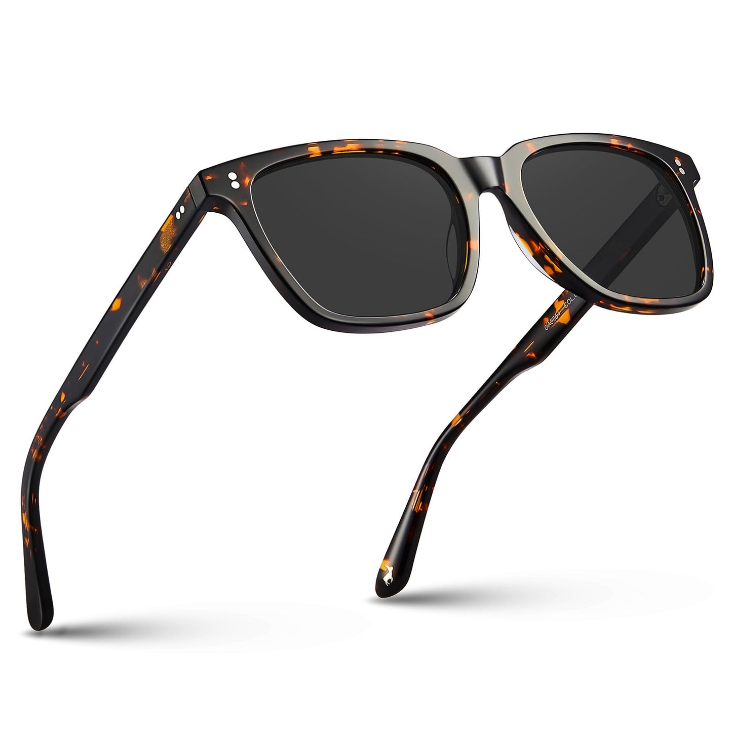 Men's Polarized Square Sunglasses with Acetate Frame