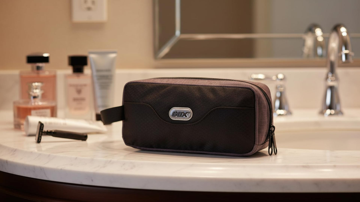 Men's Canvas Toiletry Bag with Compact Travel Design