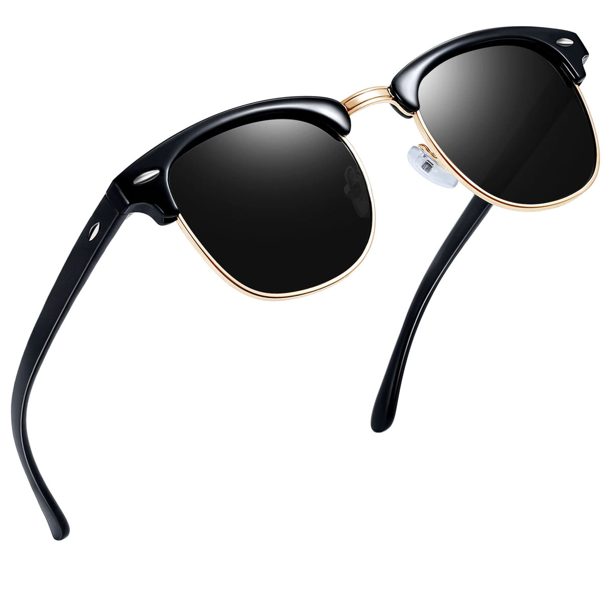 Browline Sunglasses with Vintage Half Frame Design