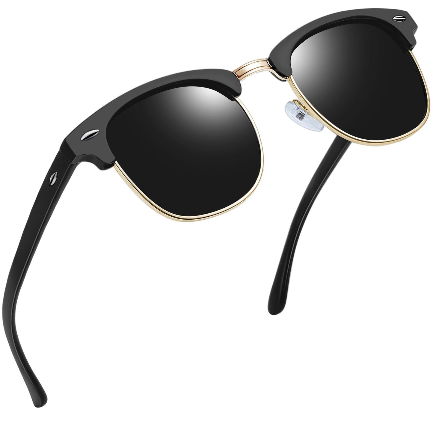 Browline Sunglasses with Vintage Half Frame Design
