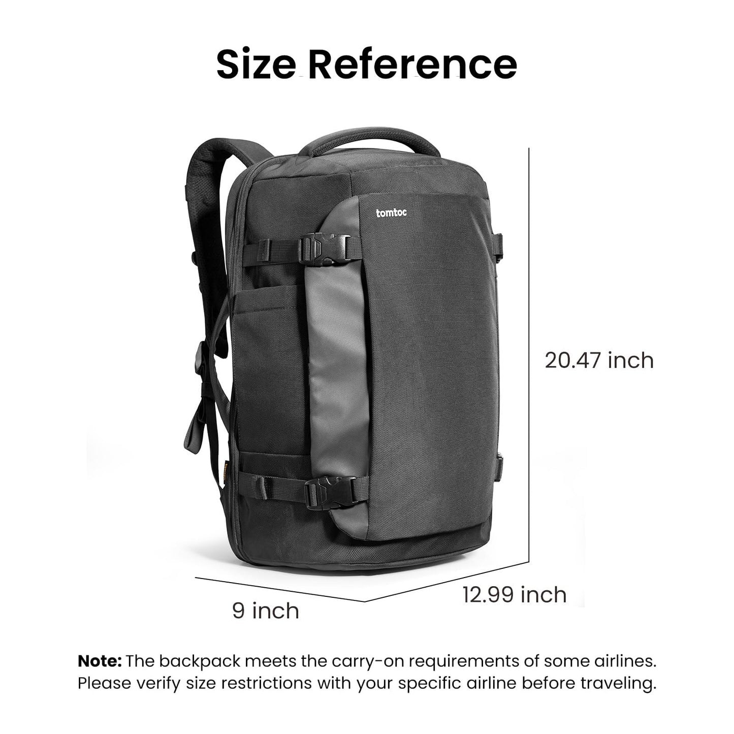 Carry-On Travel Backpack with TSA-Friendly Design
