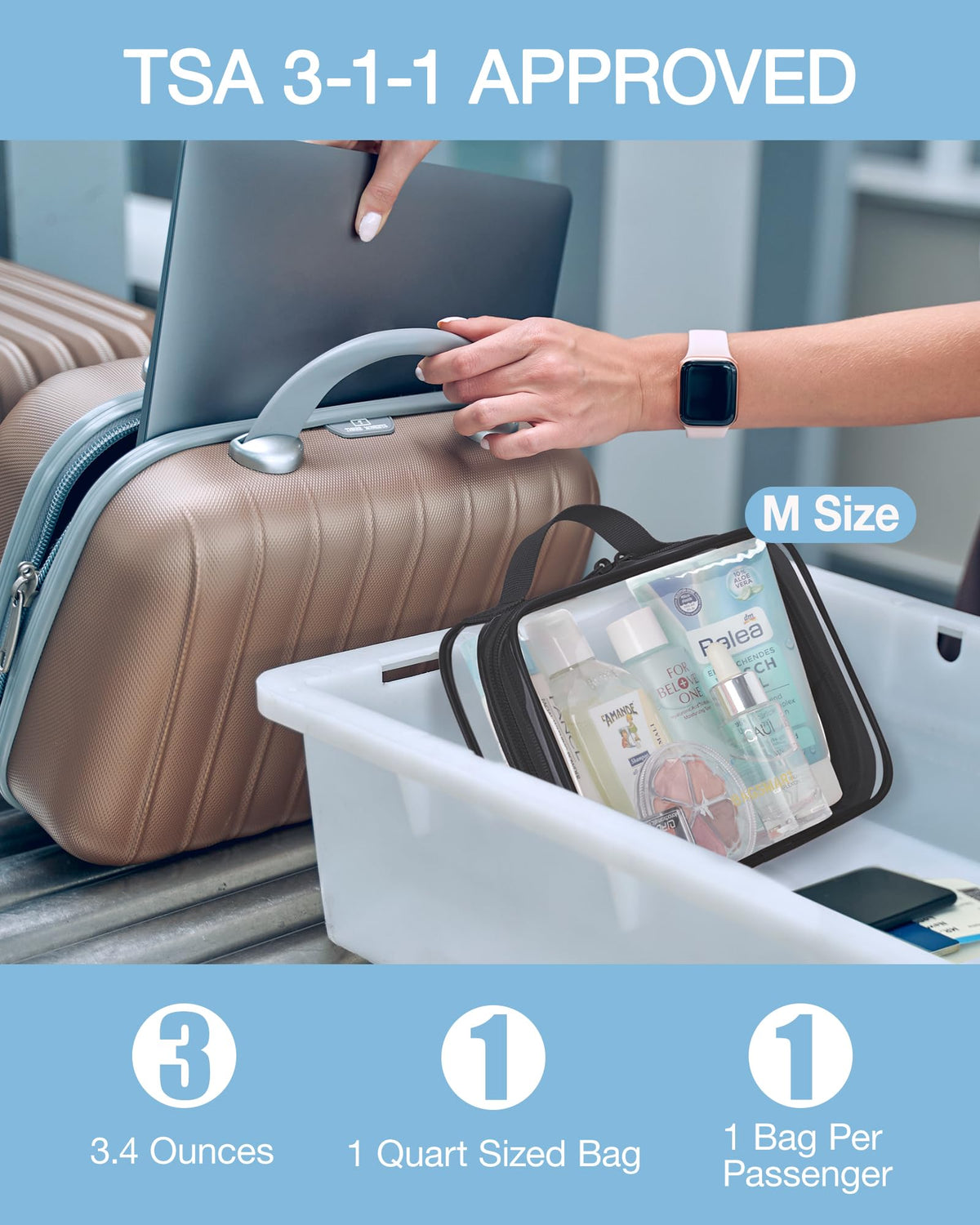 Clear TSA Toiletry Bag Set for Travel Essentials