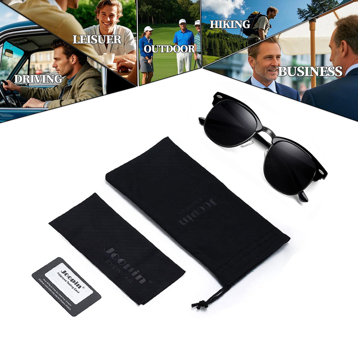 Browline Sunglasses with Vintage Half Frame Design