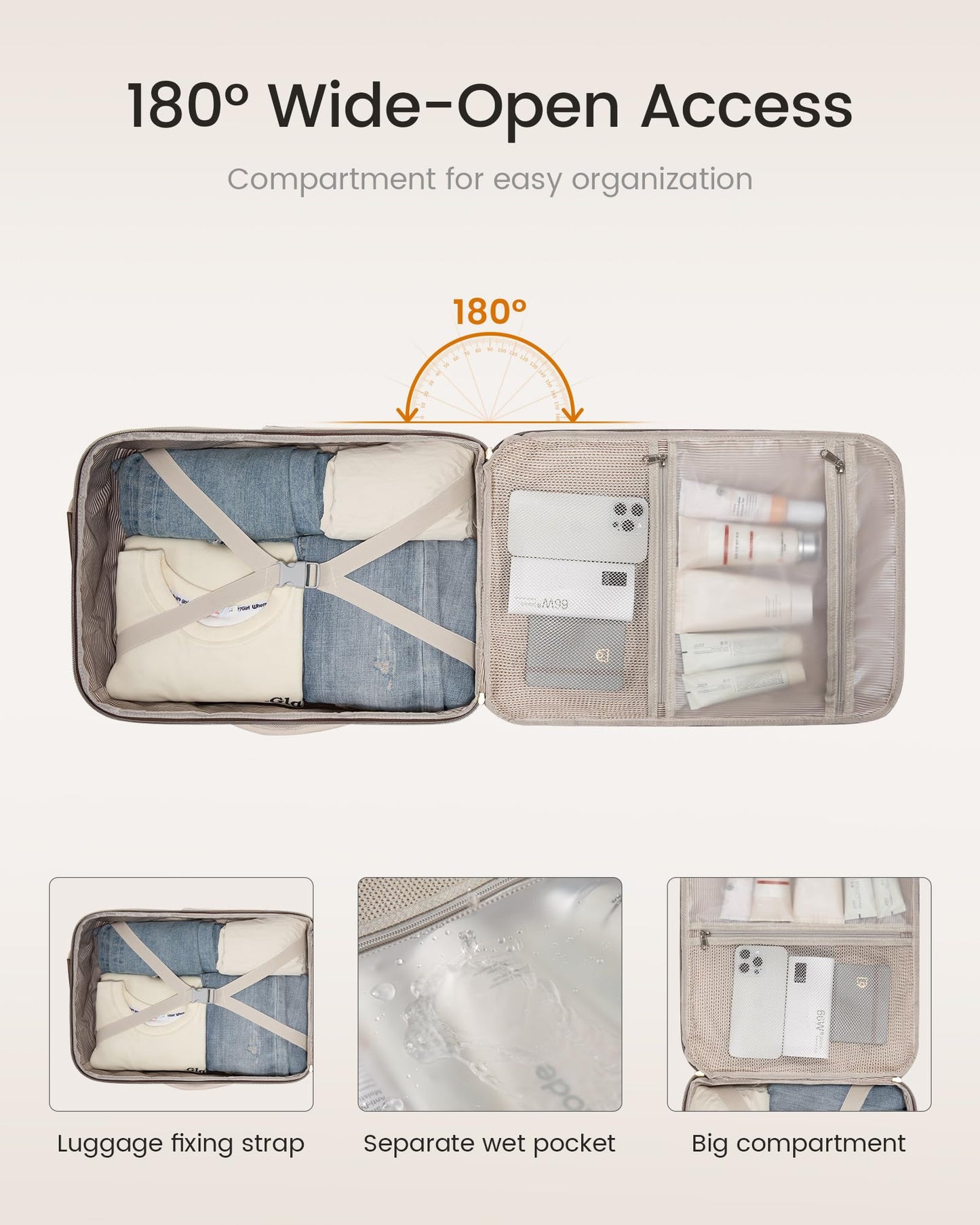 Carry-On Travel Backpack with Personal Item Design