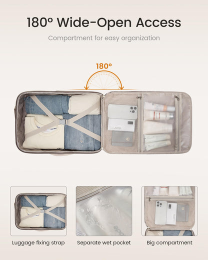 Carry-On Travel Backpack with Personal Item Design